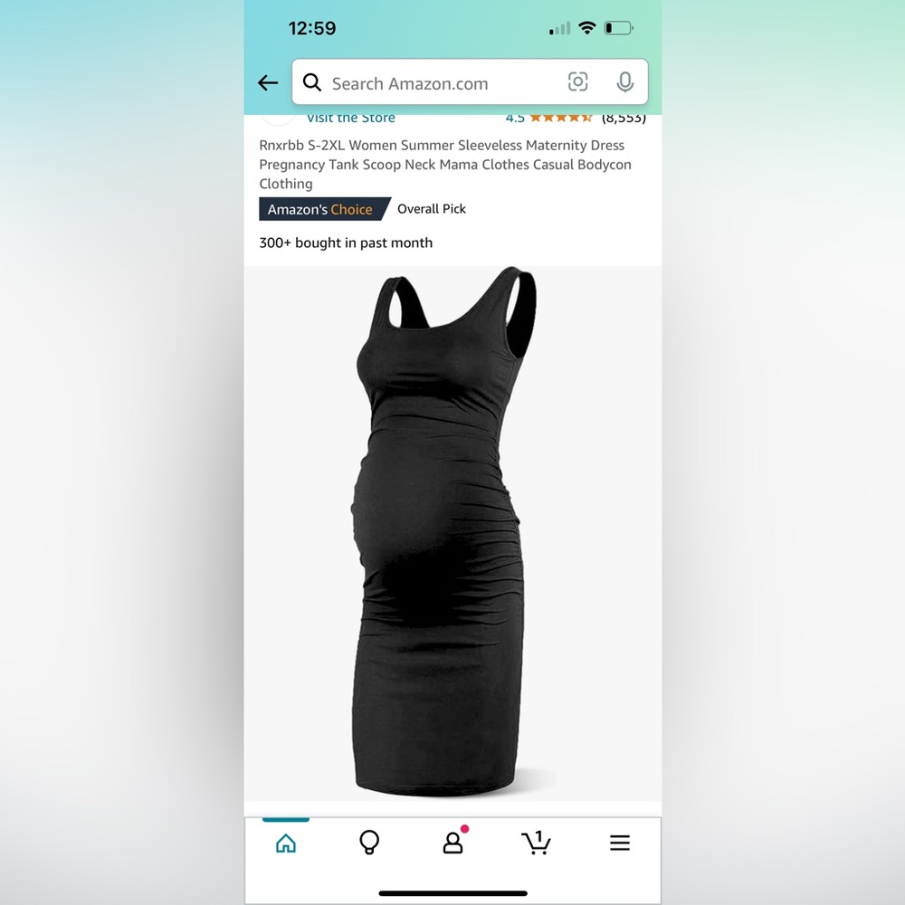 Black Tank Maternity Dress